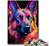 Jigsaw Puzzles for Adults 1000 Piece German Shepherd Puzzles,Staycation Kill Time with Matching Poster And Trivia Sheet (26x38cm)