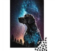 Jigsaw Puzzles for Adults 1000 Piece German Shorthaired Pointer Puzzles for Adults Wooden Board Puzzles Funny 1000pcs (75x50cm)