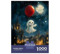 Jigsaw Puzzles for Adults 1000 Piece Ghostly Balloon Ride Puzzles for Adults Relax Games Pattern Assembly Christmas Birthday Gifts 70x50cm/1000pcs