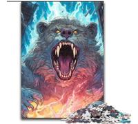 Jigsaw Puzzles for Adults, 1000 Piece Giant Bear Attack Puzzles for Adults size 26x38cm for Teenagers & Family Fun - DIY Brain Teaser Game Gift