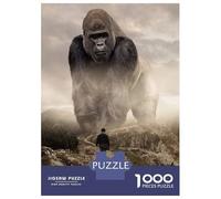 Jigsaw Puzzles for Adults 1000 Piece Giant Gorilla Vs Man Teenager Puzzles Hands-on Game Home Decoration Christmas Birthday Gifts 38x26cm/1000pcs