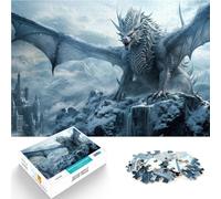 Jigsaw Puzzles for Adults 1000 Piece “Giant white dragon” Made of cardboard，Suitable for ages 14 and up Antistress Vacation at home Killing time Games Toys Gift。size：38x52cm/14.96x20.47inch