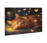 Jigsaw Puzzles for Adults 1000 Piece Ginger Cat Jigsaw Puzzle-Colourful, Challenging Game/Brainteasing Adult Jigsaws, The Whole 3D Jigsaw Gifts for Women, Men Beautiful Decoration-Butterfly fr0-225