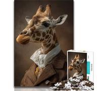 Jigsaw Puzzles for Adults 1000 Piece Giraffe Art,Help The Brain Exercise Addictive Toys to Cultivate Patience Perfect Decoration (38x26cm)