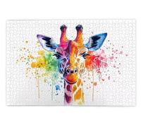 Jigsaw Puzzles for Adults 1000 Piece, Giraffe Puzzles for Adults, Impossible Puzzle 1000 Pieces, Family Educational Wooden Puzzle, Challenging Jigsaws, Gift Box Packaging, Gifts for Women, Men, H-31