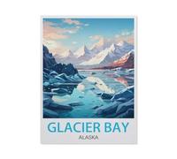Jigsaw Puzzles for Adults 1000 Piece,Glacier Bay Poster, Alaska,Difficult Puzzle Perfect Educational Gift for Boys And Girls(75x50cm)-BE29