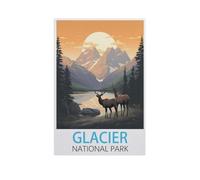 Jigsaw Puzzles for Adults 1000 Piece，Glacier National Park，Educational Games Brain Challenge Jigsaw Puzzles for Adult Kids（75x50cm）-FV27