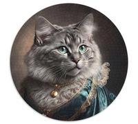 Jigsaw Puzzles for Adults 1000 Piece Glorious Magnificent Cat Cardboard Jigsaw Challenging DIY Brain Teaser, Perfect Family Game Or Decorative Gift 67.5x67.5cm