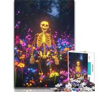 Jigsaw Puzzles for Adults 1000 Piece Glowing Skull,learning Educational Toys Fun at Home Activities,Birthday Present,Travel Gifts (75x50cm)