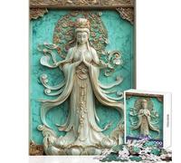 Jigsaw Puzzles for Adults 1000 Piece Goddess of Mercy Educational Game Learning Educational Home Decoration Toys Unique Birthday And Xmas Gifts (38X52cm)