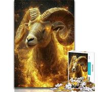 Jigsaw Puzzles for Adults 1000 Piece Golden Aries Puzzles for Teenagers,Challenging Game Gifts for Is Ideal As A Gift for The Whole Family 26x38cm