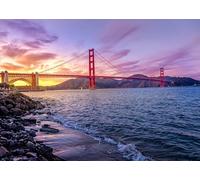 Jigsaw Puzzles for Adults 1000 Piece Golden Gate Bridge 27.56 x 19.69 Inch Jigsaw Puzzles for Adults Educational Game Challenge Toy 1000 Pieces Landmarks Puzzles for Adult