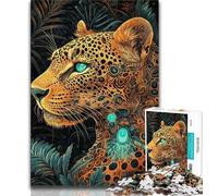 Jigsaw Puzzles for Adults 1000 Piece Golden Leopard Adult Puzzles,Toys Educational Games Stress Relieving Unique Birthday And Gifts 38x26cm