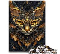 Jigsaw Puzzles for Adults 1000 Piece Golden Lynx 1000 Piece Jigsaw,Family Activity Fun at Home Activities, Birthday Present,Travel Gifts (50x75cm)
