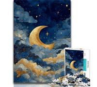 Jigsaw Puzzles for Adults 1000 Piece Golden Moon,Learning Educational Toys Family Games Educational Game for Birthday,Chrismas 38x26cm
