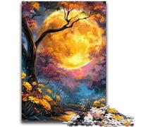 Jigsaw Puzzles for Adults 1000 Piece Golden Moon Learning Educational Toys Fun at Home Activities, Birthday Present,Travel Gifts 26x38cm
