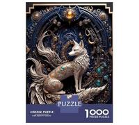 Jigsaw Puzzles for Adults 1000 Piece Golden Nine Tailed Fox Teenager Puzzles Hands-on Game Home Decoration Christmas Birthday Gifts 52x38cm/1000pcs