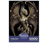 Jigsaw Puzzles for Adults 1000 Piece Golden Queen Dragon Teenager Puzzles Hands-on Game Home Decoration Christmas Birthday Gifts 52x38cm/1000pcs
