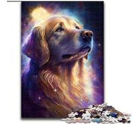 Jigsaw Puzzles for Adults, 1000 Piece Golden Retriever Puzzle Made of Wood,Perfect for Halloween, Christmas, Birthday Gift 1000pcs(50x75cm)