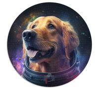 Jigsaw Puzzles for Adults 1000 Piece Golden Retriever Round Cardboard Jigsaw An for Christmas Or Birthdays 1000pcs (67.5x67.5cm)