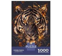 Jigsaw Puzzles for Adults 1000 Piece Golden Tiger Portrait Puzzle for Adults Brain Teaser Game Difficult Hard Deal As Gifts for The Whole Family 70x50cm/1000pcs