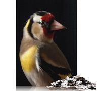 Jigsaw Puzzles for Adults 1000 Piece Goldfinch Brid in The Dark Jigsaw Puzzles for Adults for Educational Games Home Decor 1000pcs (75x50cm)
