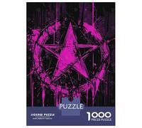 Jigsaw Puzzles for Adults 1000 Piece Gothcore Pentagram Splashes Puzzle for Adults Brain Teaser Game Enhance Memory Fun at Home Activities, 52x38cm/1000pcs