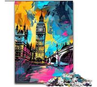 Jigsaw Puzzles for Adults 1000 Piece Graffiti Big Ben Jigsaw Puzzles for Adults, 1000 Piece Perfect, Educational Toy (Size 26x38cm)