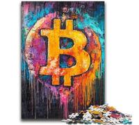 Jigsaw Puzzles for Adults 1000 Piece Graffiti Bitcoin Puzzles for Adults,Game Toys Every Piece Is Unique - Challenging Family Fun Game (75x50cm)