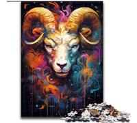 Jigsaw Puzzles for Adults 1000 Piece Graffiti Style Goat Jigsaw for Teenagers, Family Game Night, Brain-Challenging Gift Idea (size : 26x38cm)