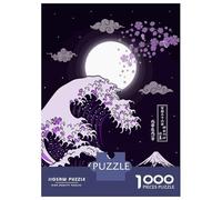 Jigsaw Puzzles for Adults 1000 Piece Great Wave Purple Night Jigsaw for Adults Family Games But Fun And Humorous Christmas Birthday Gifts 70x50cm/1000pcs