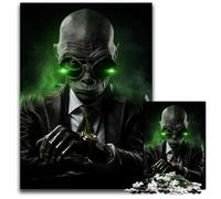 Jigsaw Puzzles for Adults 1000 Piece Green Alien GangsterChallenging Puzzles Brain TeaserHome Decor Perfect 1000 PCS(75x50cm)