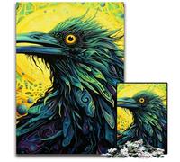 Jigsaw Puzzles for Adults 1000 Piece Green Crow Impossible Jigsaw Puzzles for Adults Ideal for Family Fun, Relaxation 50x75CM/19.68x29.52inch