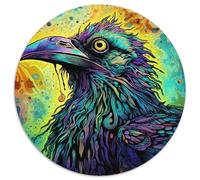 Jigsaw Puzzles for Adults 1000 Piece Green Crow Jigsaw Puzzles Family Interaction & Fun Gift,Vibrant Abstract Design (67.5x67.5cm)