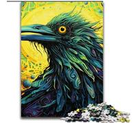 Jigsaw Puzzles for Adults 1000 Piece Green Crow Jigsaw Puzzles for Adults 26x38cm for Parents, Lovers, Friends - Age 14+