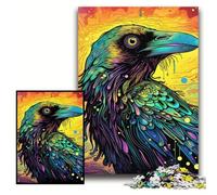 Jigsaw Puzzles for Adults, 1000 Piece Green Crow Jigsaws 1000 Pieces for Adults Family Interactive Game, Brain Challenge Gift Size 50x75cm