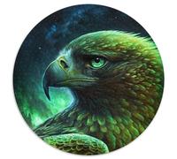 Jigsaw Puzzles for Adults 1000 Piece Green Eagle 1000Pc Adults Round Jigsaw Puzzle Educational Brain Teaser, Artistic Home & Office Decor, 14+ Age (Size 67.5x67.5cm)
