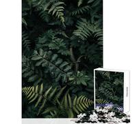 Jigsaw Puzzles for Adults 1000 Piece Green Fern Plants DIY Toys Funny Gift Educational Game Suitable for Desktop Decoration Size 38x26cm