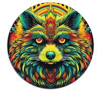 Jigsaw Puzzles for Adults 1000 Piece Green Raccoon Challenging Puzzles Perfect for Family Fun on Christmas,Thanksgiving,Birthdays & Easter (67.5x67.5cm)