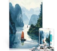 Jigsaw Puzzles for Adults 1000 Piece Ha Long Bay Vietnam Intellektuelles Spiel Die Liebe zwischen Paaren stärken52x38cm