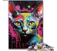 Jigsaw Puzzles for Adults 1000 Piece Hairless Cat Art Graffiti Jigsaw Puzzles for Adults size : 50x75cm Challenging Brain Teaser - Relaxing Toy for Teenagers