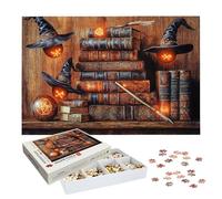 Jigsaw Puzzles for Adults 1000 Piece, Halloween Jigsaw Puzzles for Adults, Magic Jigsaws 1000 Pieces with Box, Wooden Puzzle Challenging Game for Women/Men, Wooden Puzzle for Gifts, Home Decor, -7613