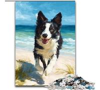 Jigsaw Puzzles for Adults 1000 Piece Happy Border Collie, Suitable for Ages 14 And Up Home Decor Deal As Gifts for The Whole Family (Size 50x75cm)