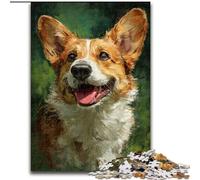 Jigsaw Puzzles for Adults 1000 Piece Happy Corgi Jigsaw Puzzles 50X75CM for Holidays, Birthdays, And Family Game Nights