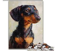 Jigsaw Puzzles for Adults, 1000 Piece Happy Dachshund Puzzles for Adults 50X75CM Perfect for Family Gatherings, Birthdays, Holidays