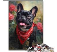 Jigsaw Puzzles for Adults, 1000 Piece Happy French Bulldog Puzzles for Adults 50X75CM Creative Family Game & Home Decor, for Teenagers