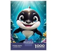 Jigsaw Puzzles for Adults 1000 Piece Happy Orca Adult Jigsaw Relax Games Difficult Challenge Fun Activities at Home 38x26cm/1000pcs