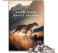 Jigsaw Puzzles for Adults, 1000 Piece Hard Work Beats Talent Jigsaw Puzzles for Adults 1000 Piece Home Wall Decor & Family Game Gift (Size 50x75cm)
