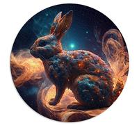 Jigsaw puzzles for adults 1000 piece Hare Circular Jigsaw Puzzles for Adults& Teens Age 12 Years Up Cardboard puzzles Christmas Puzzle Gifts Size: 67.5x67.5