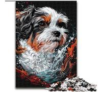 Jigsaw Puzzles for Adults 1000 Piece Havanese Dog Art Jigsaw Puzzle Made of cardboard, for Birthdays, Holidays, Space Party Decorations 1000pcs(26x38cm)